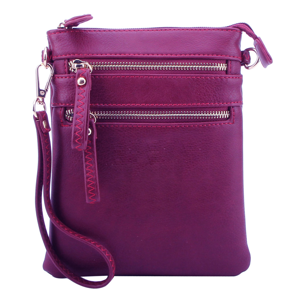 Multi Zip Pocket Cross Body Bag