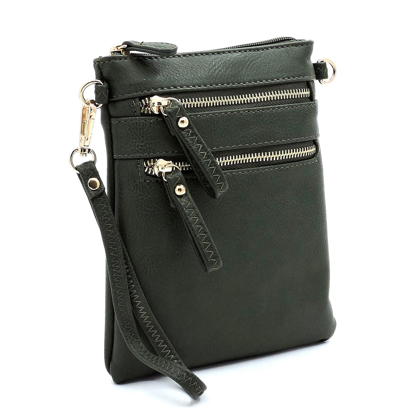 Multi Zip Pocket Cross Body Bag