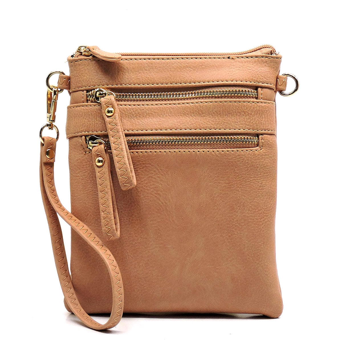 Multi Zip Pocket Cross Body Bag
