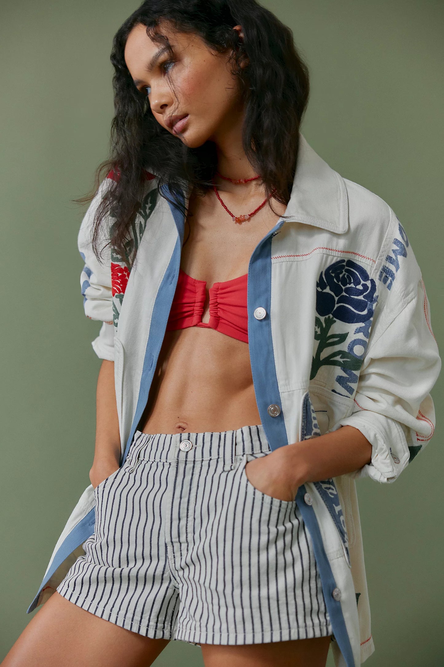 We The Free Now Or Never Railroad Denim Shorts