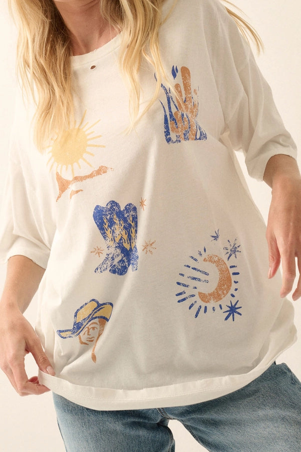 Wild West Motifs Graphic Tee