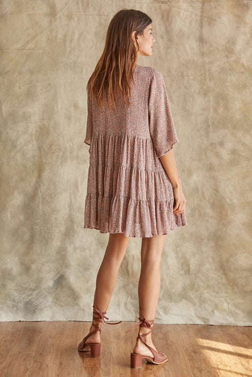 Abigail Chiffon Ruffle Dress