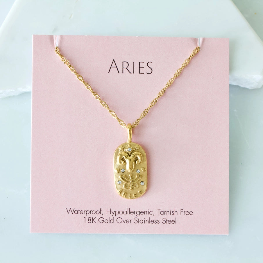 Oval Zodiac Sign Necklaces