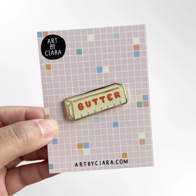 Butter Enamel Pin