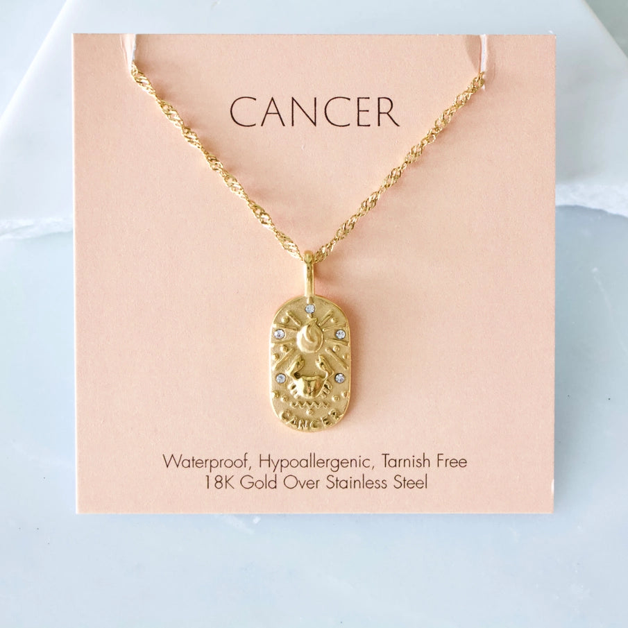 Oval Zodiac Sign Necklaces