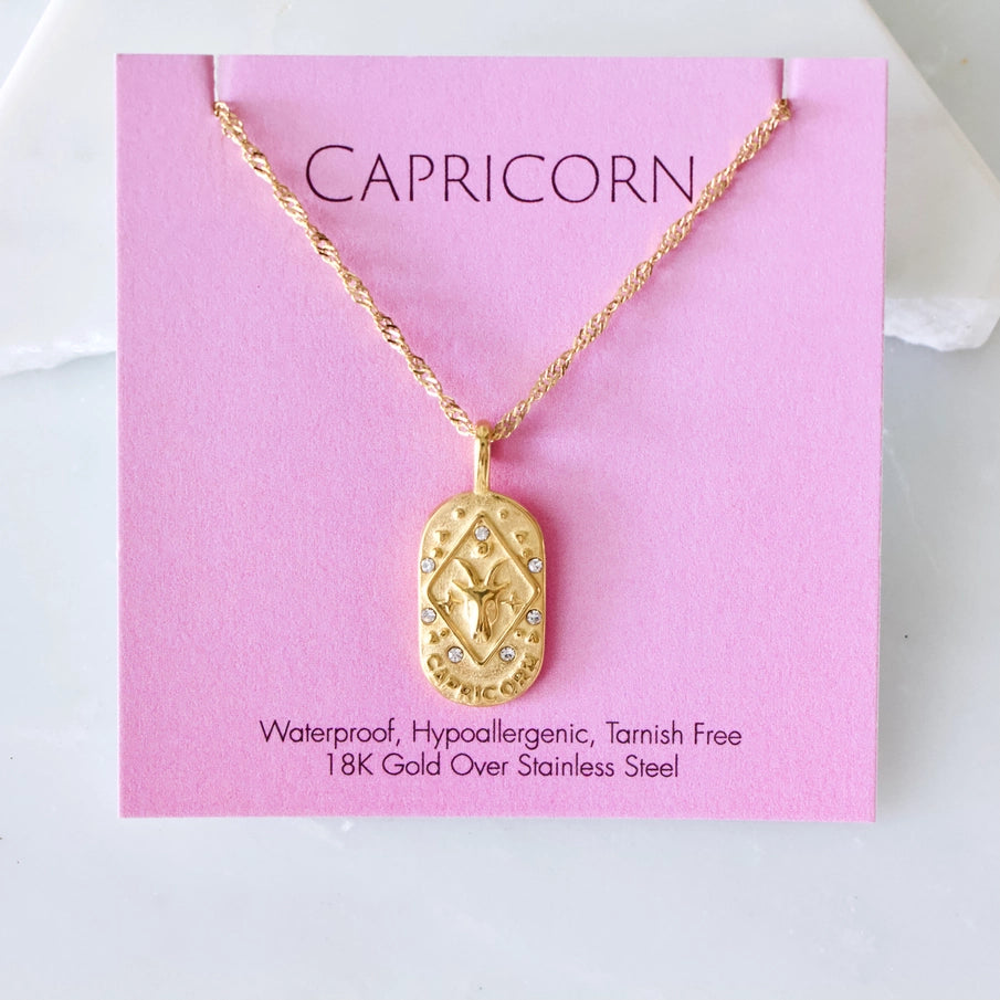 Oval Zodiac Sign Necklaces