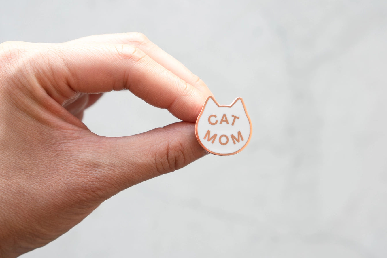 Cat Mom Enamel Pin