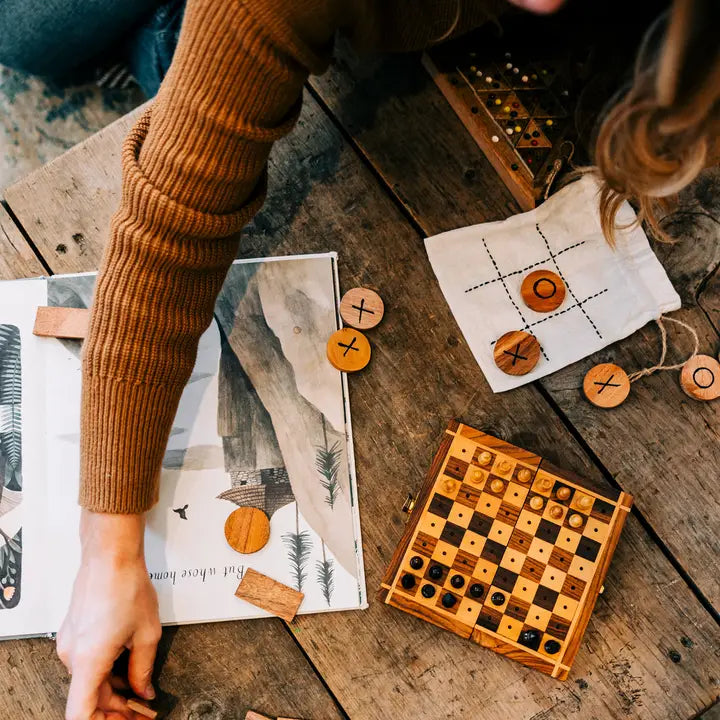 Mini Wooden Chess Set