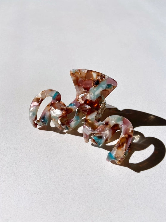 Wavy Hair Claw Clip - Multi