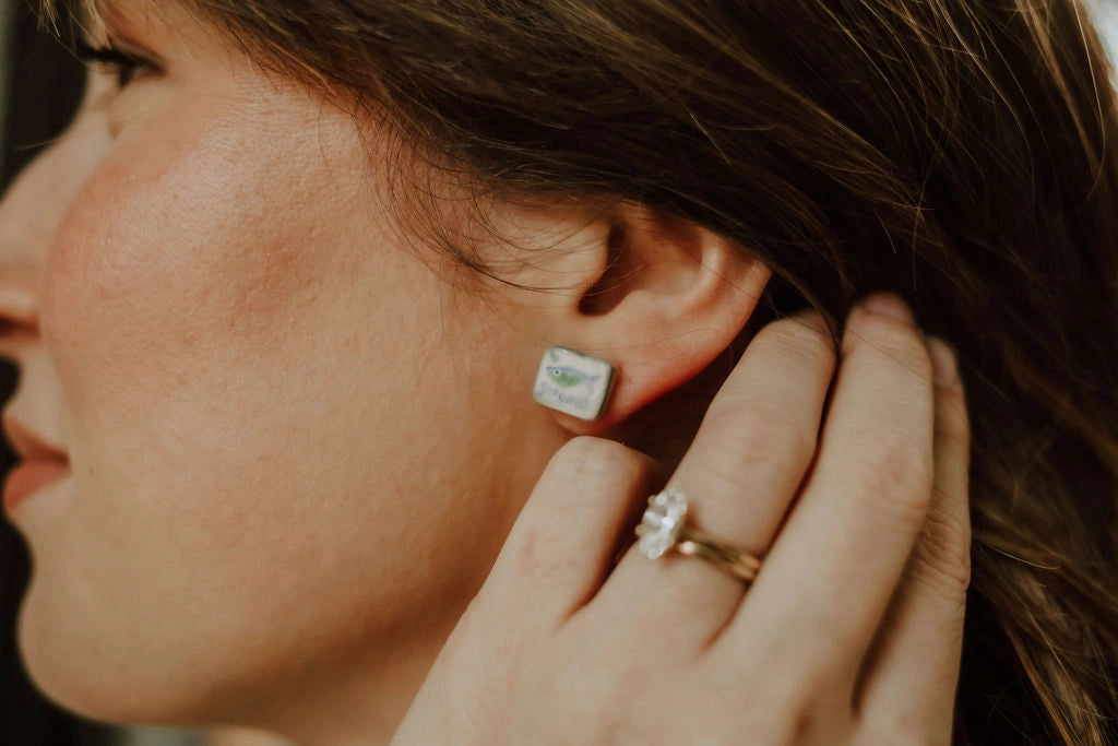 Sardine Porcelain Studs