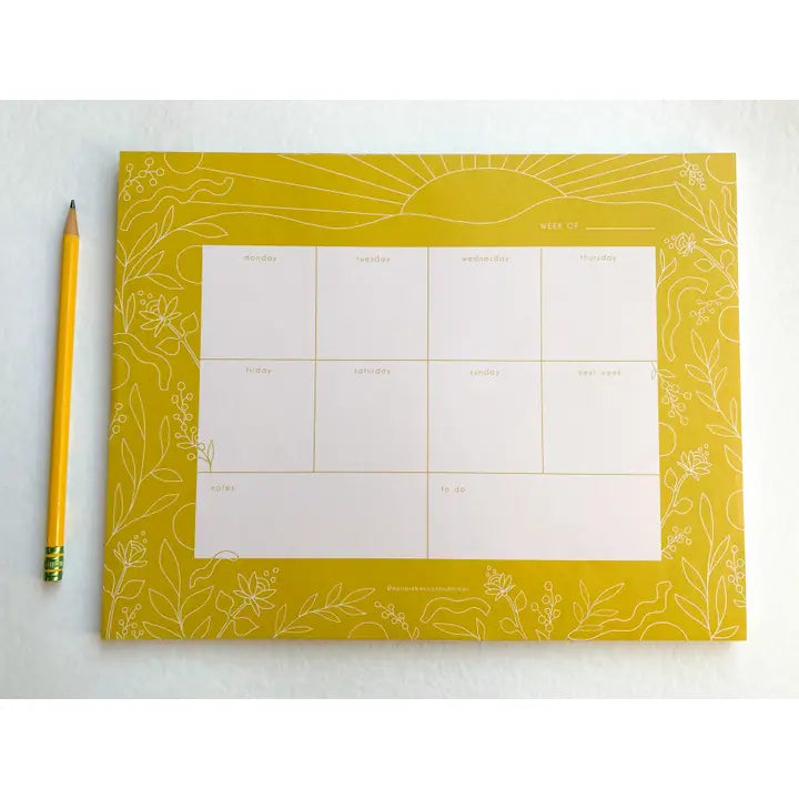 Golden Sun Weekly Planner