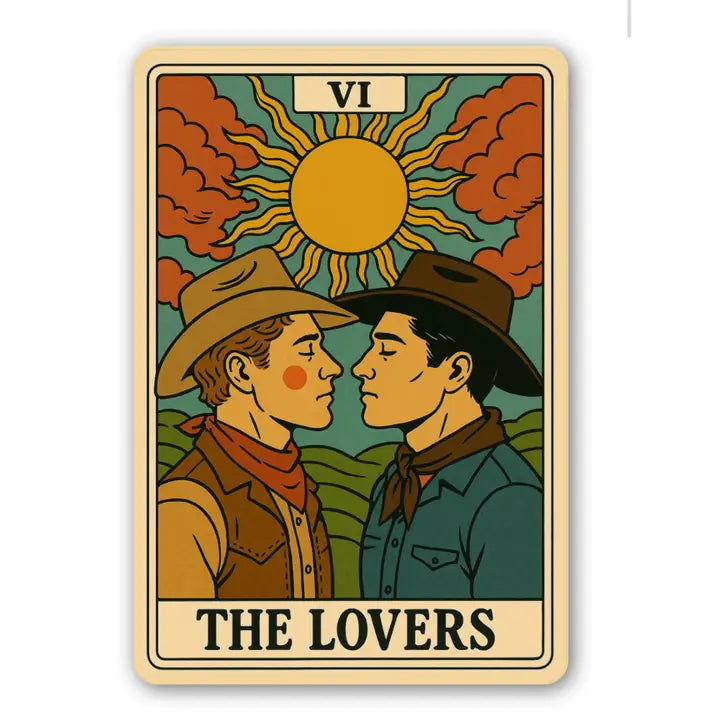The Lovers Tarot Sticker – Cowboy Edition