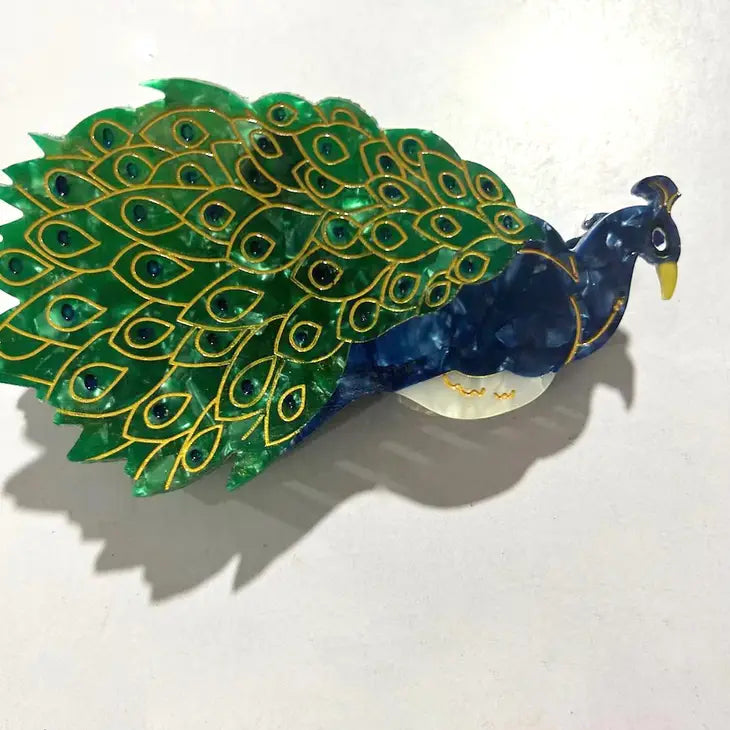 Peacock Bird Claw Hair Clip