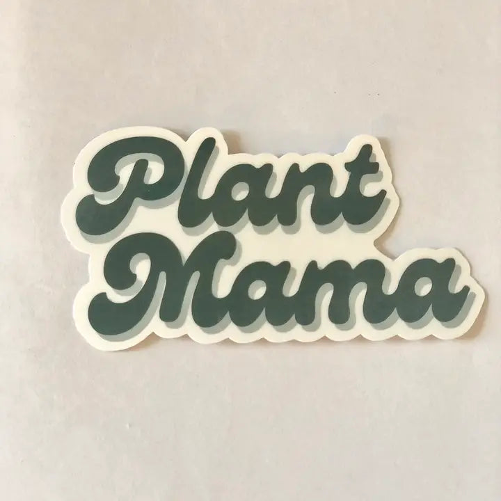 Retro Plant Mama Vinyl Sticker