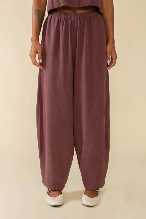 Denim Lantern Pant | Mid Rise Barrel