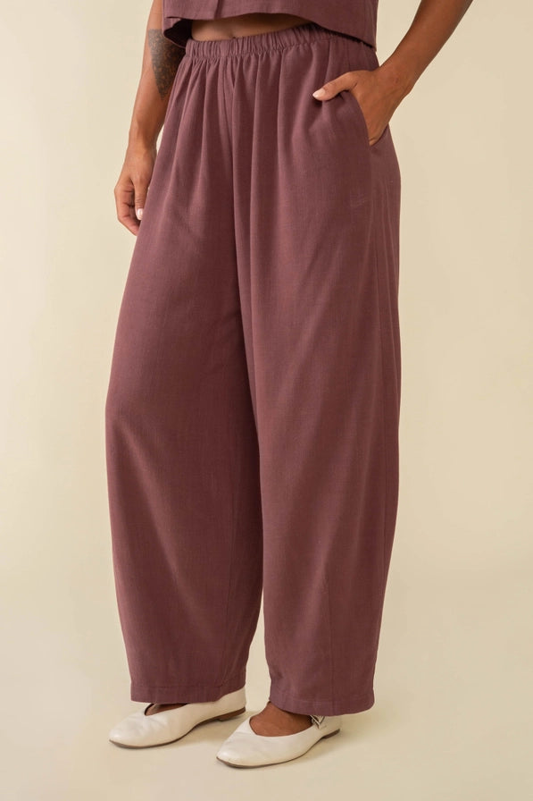 Denim Lantern Pant | Mid Rise Barrel