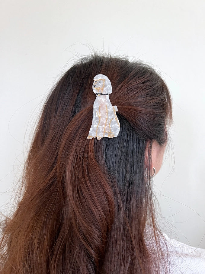 Poodle Barette Clip