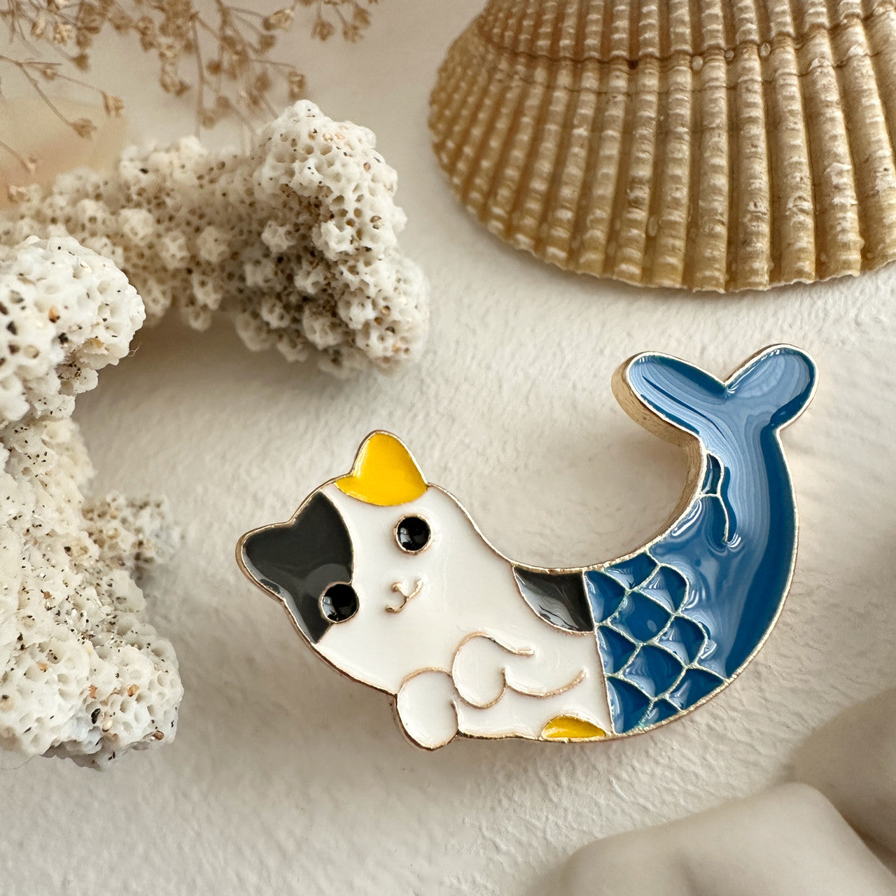 Purr-maid Cat Mermaid Enamel Pin