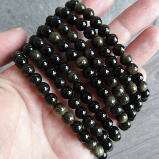 Gemstone 6 mm Round Bracelets