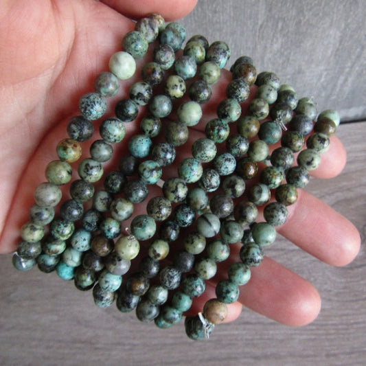 Gemstone 6 mm Round Bracelets