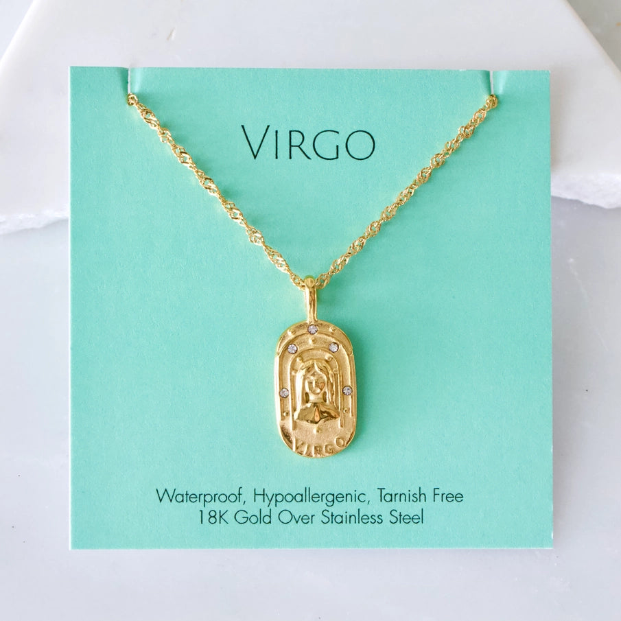 Oval Zodiac Sign Necklaces