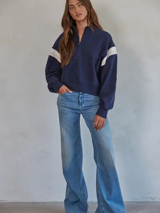 Half Zip Pullover Top