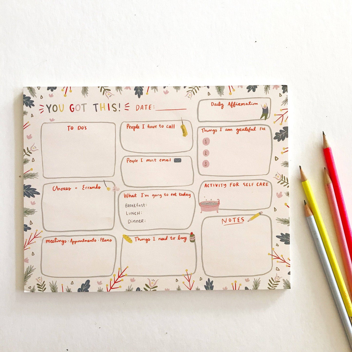 Balanced Day Planner Notepad