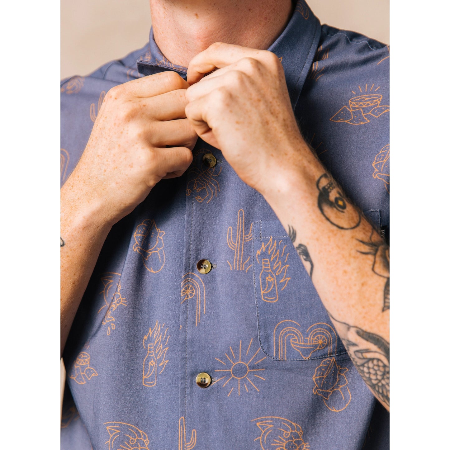 Adios Burrito Mens Button Up