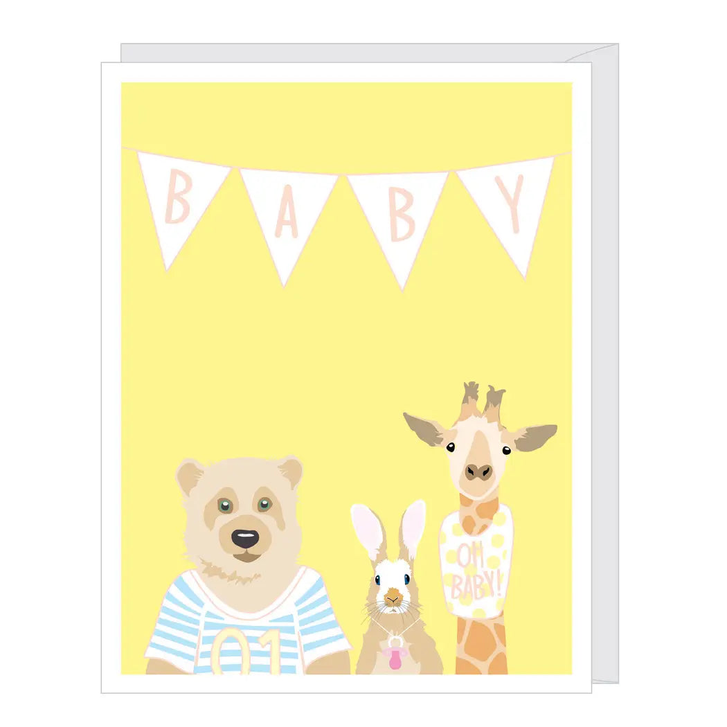 Baby Animals New Baby Card