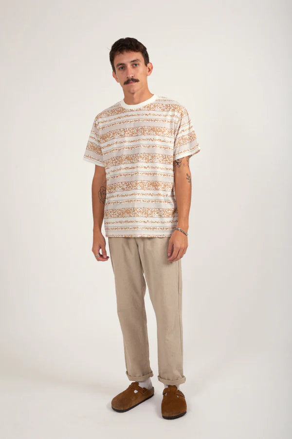Isle Floral Vintage Stripe Ss T-Shirt
