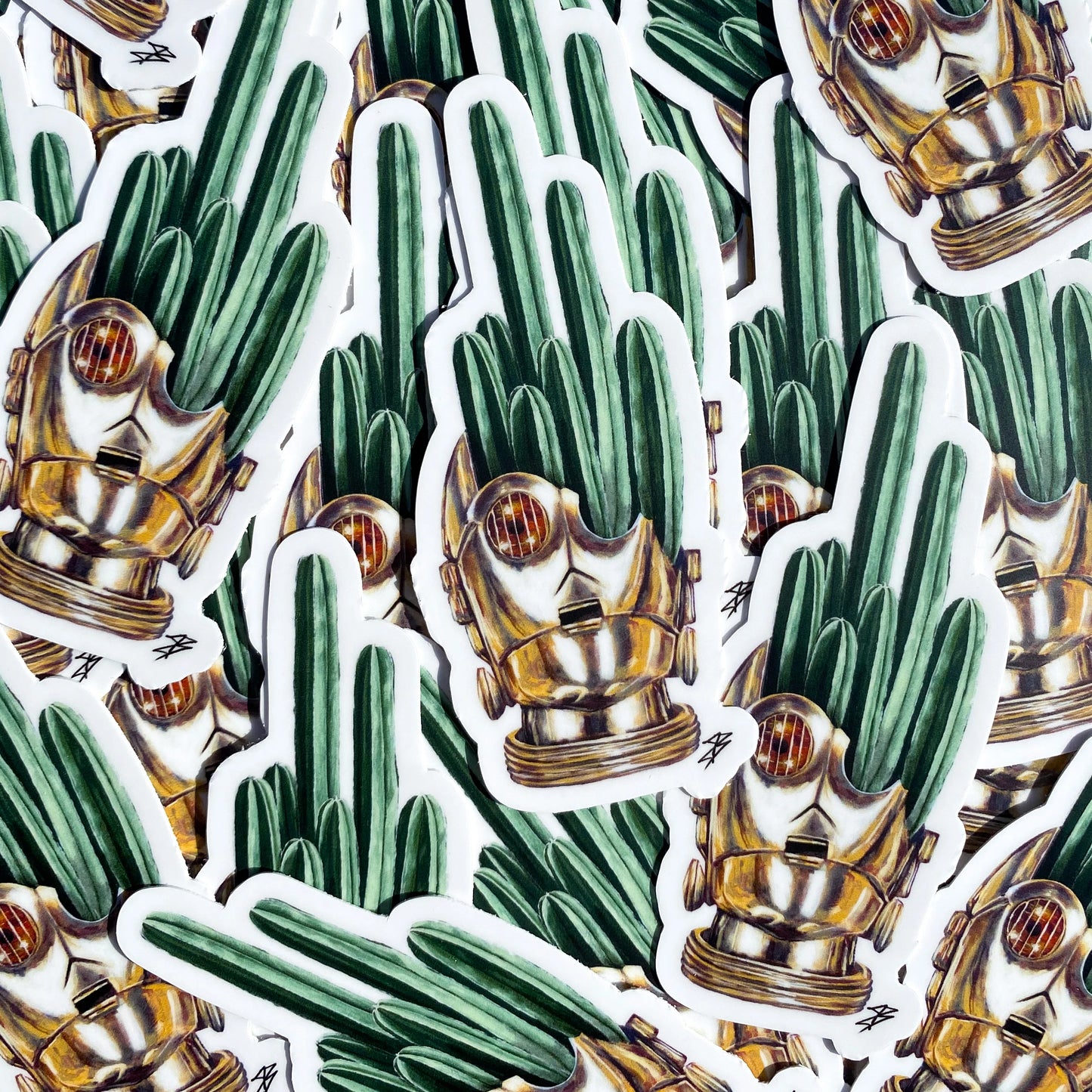 C3PO Cactus Sticker