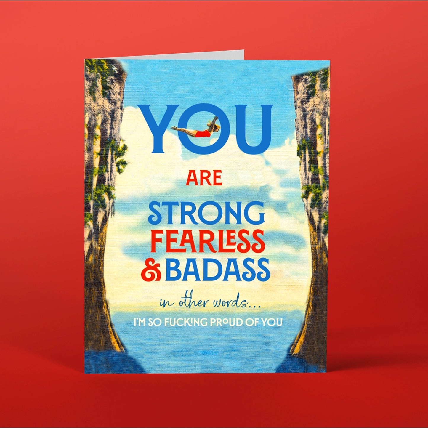 Diver Strong Fearless Card