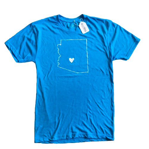 AZ Love Men's Tee, Adobe Blue