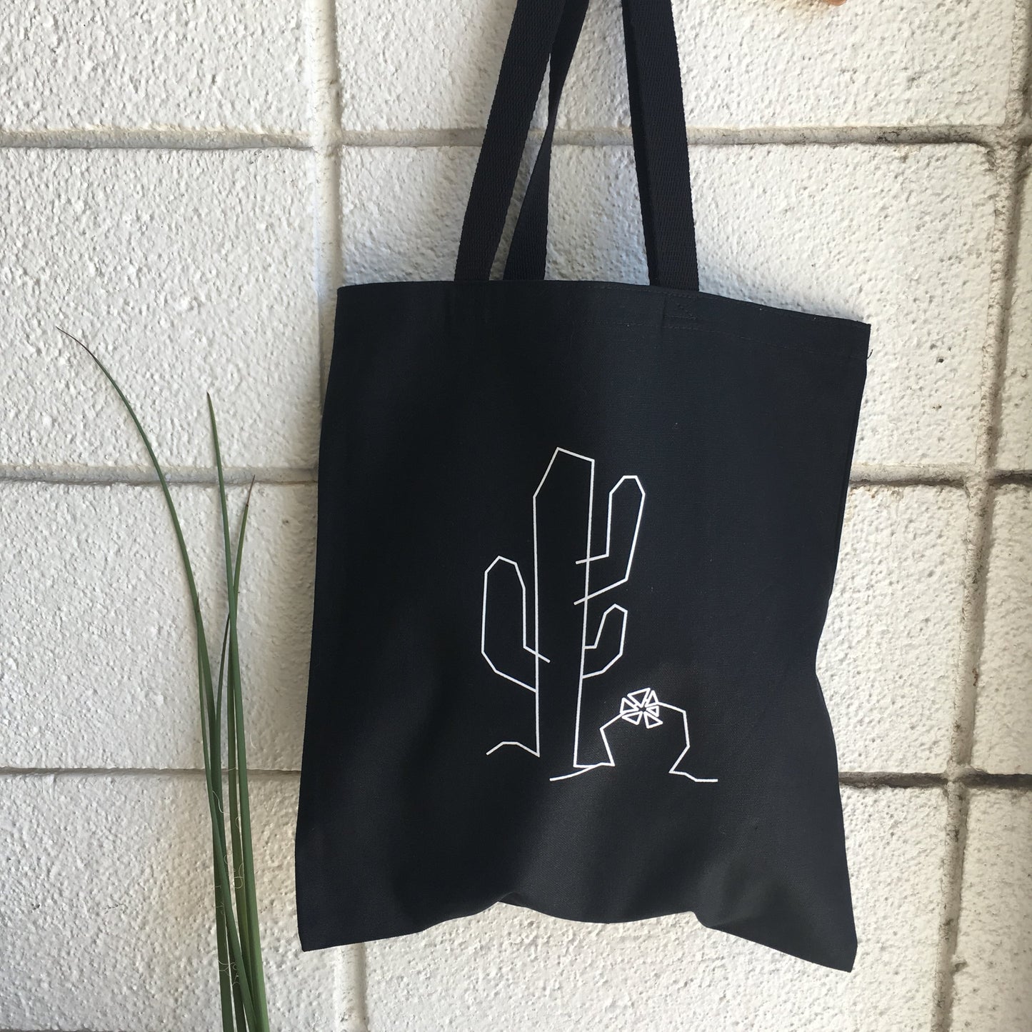 Geometric Cactus Tote