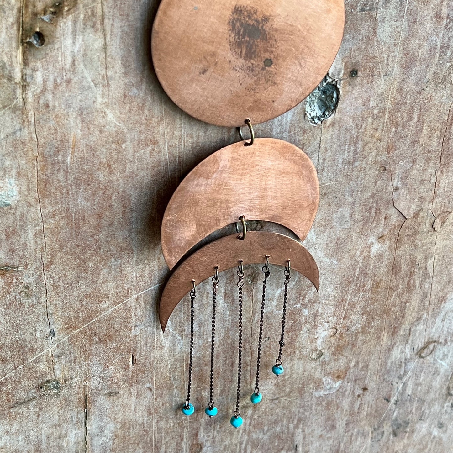Moon Phases Wall Art Hanging - Copper