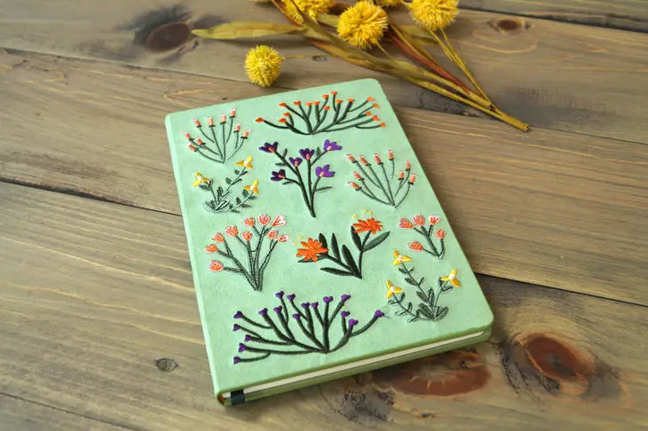 Petite Blooms Embroidered Journal