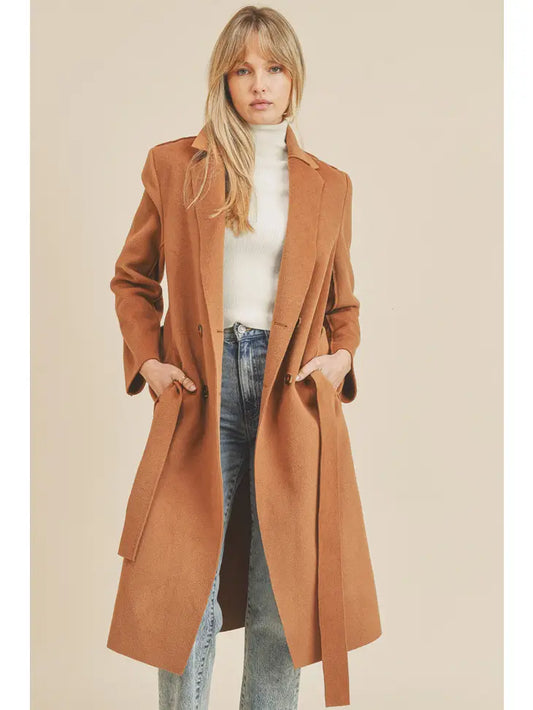 Belted Double Breasted Coat