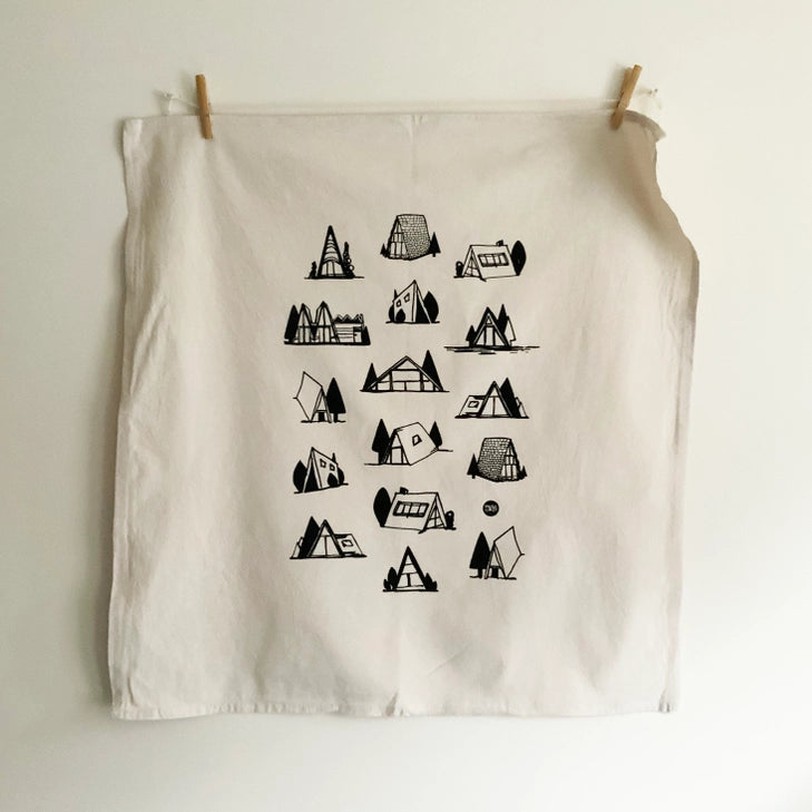 A-Frame Cottage Tea Towel