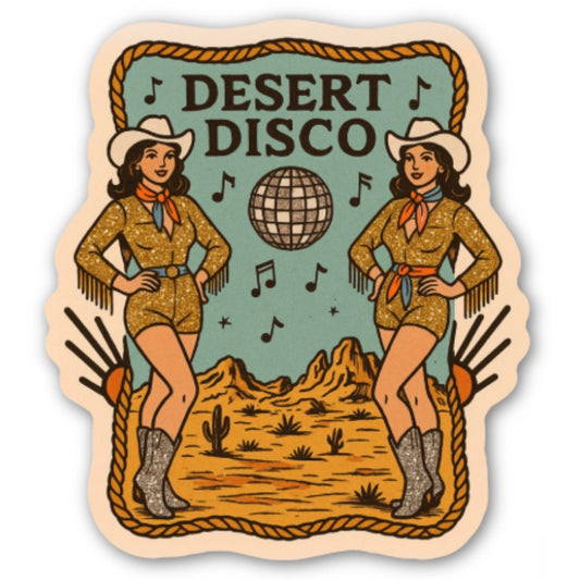 Desert Disco Cowgirls Sticker