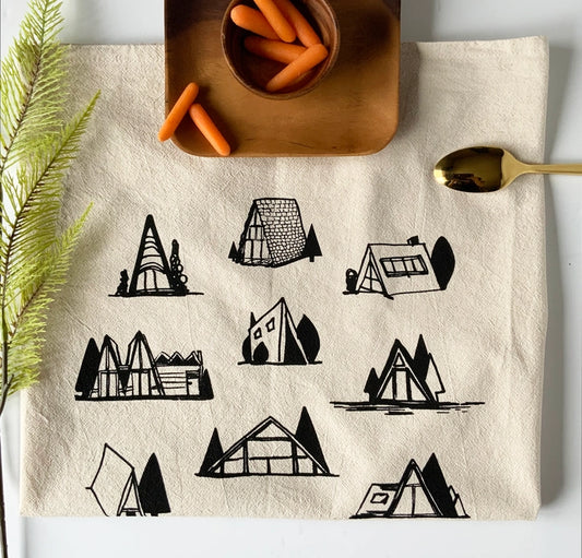 A-Frame Cottage Tea Towel