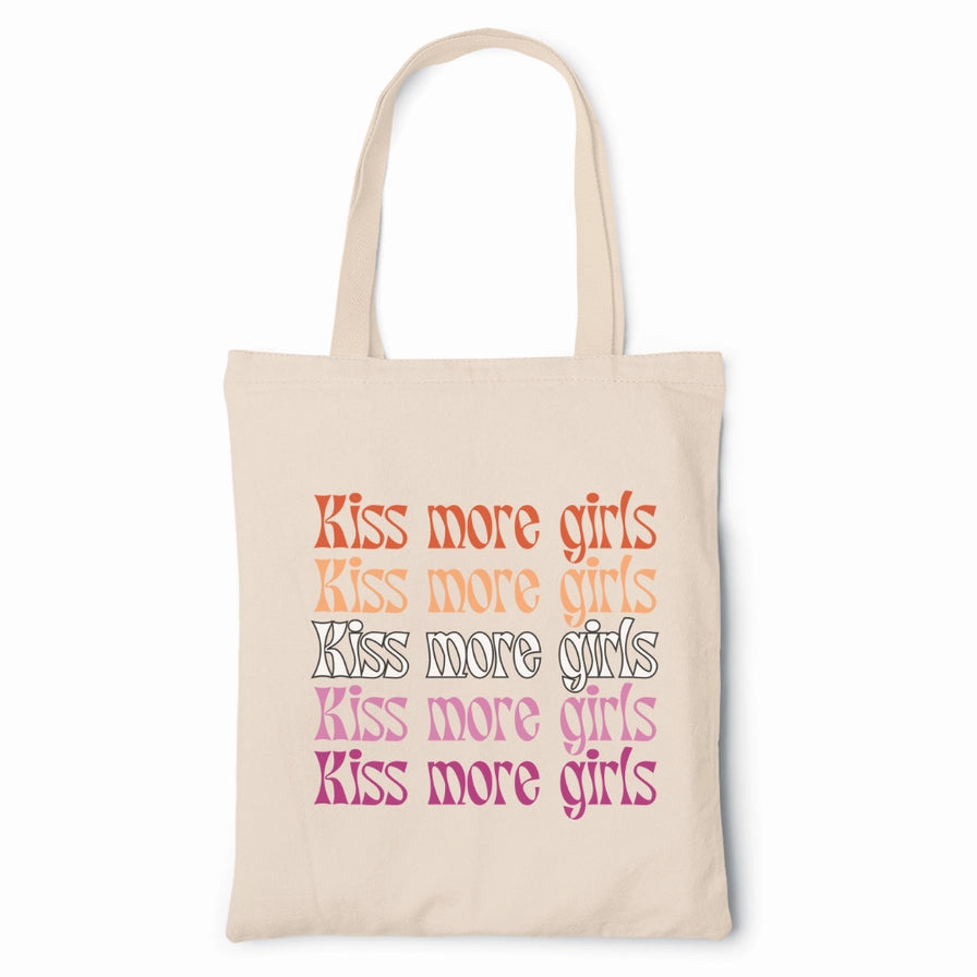 Kiss More Girls Tote Bag