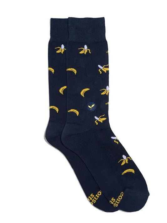 Socks That Plant Trees (Navy Bananas)