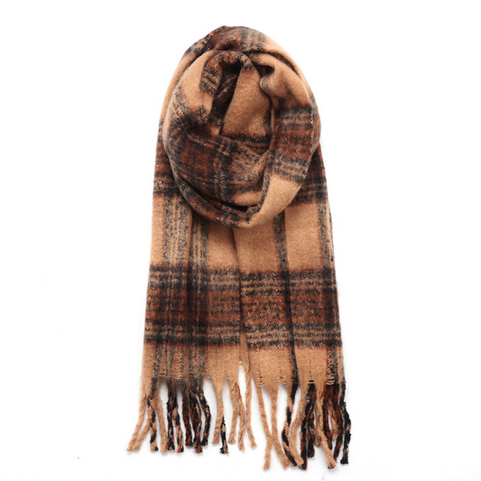 Chunky Plaid Fleece Scarf