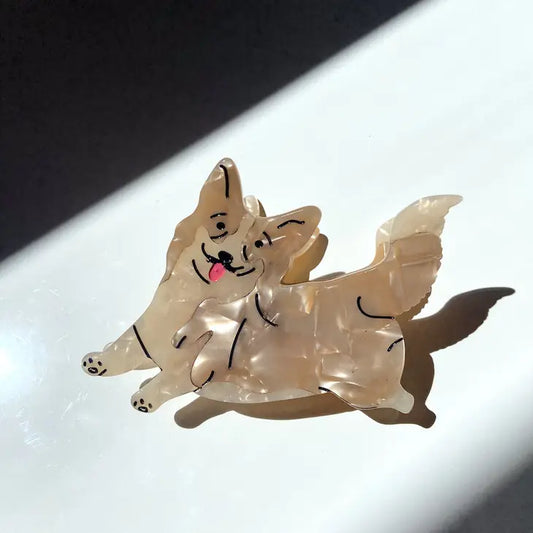 Corgi Barrette Hair Clip