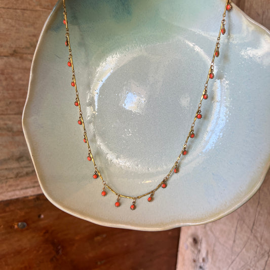 Sunburst Dangle Layering Necklace