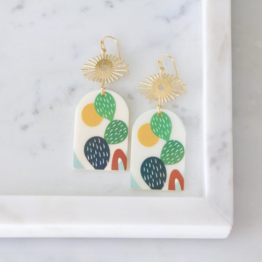 Cactus Acrylic Earrings