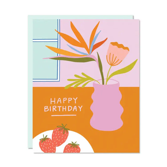 Birds of Paradise Birthday Card