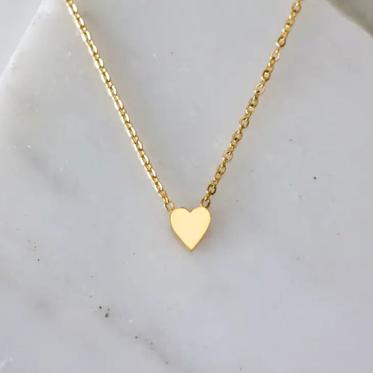 Mini Heart Necklace -Gold