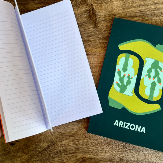 Arizona  Cactus Boots Layflat Notebook