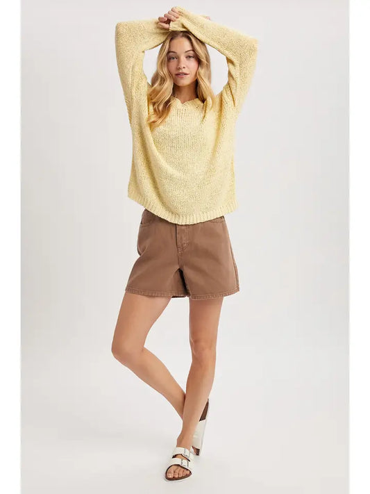 Classic Cotton Denim Shorts